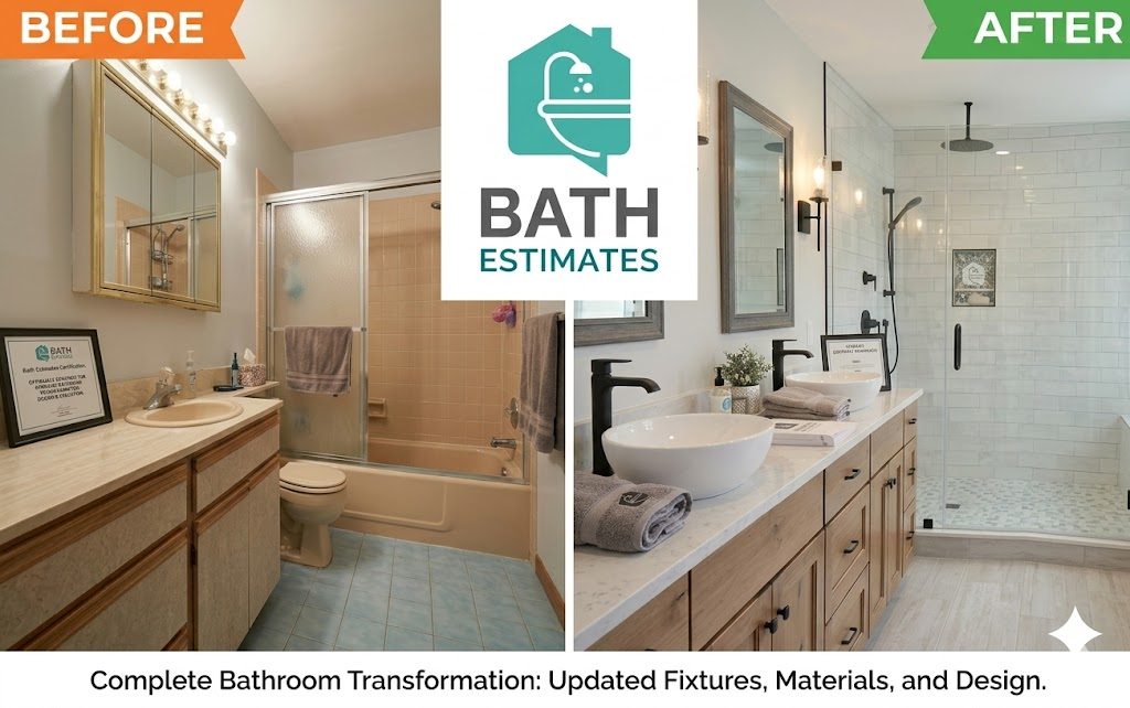 Bathroom remodel before and after